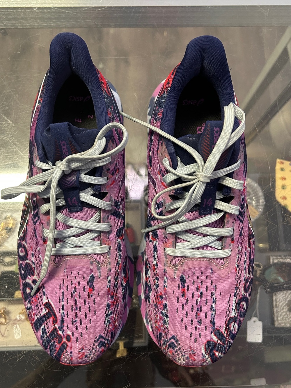 ASICS Noosa Tri 14 Running Sneakers Purple Navy Red - size 7.5 - Picture 2 of 7